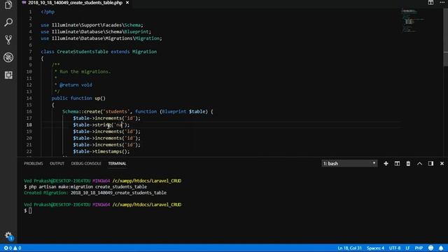 Laravel CRUD: Database connection and Table Migration - PART 1 смотреть онлайн