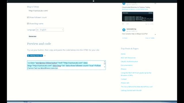 Tutorial: Creating the Follow Button for wordpress.org blogs смотреть онлайн