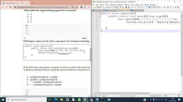 NPTEL Programming in Java Week 1 Quiz answers with detailed proof of each answer(Old video) смотреть онлайн