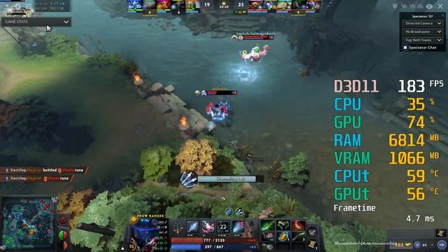 GeForce GTX 1060 6GB -- Intel Core i5-11400 -- Dota 2 FPS Test i5-11400F смотреть онлайн