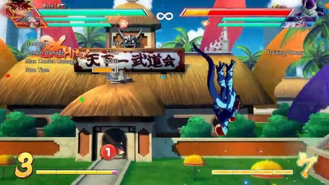 DRAGON BALL FighterZ: Goku GT Mid Screen 100% TOD Combo смотреть онлайн