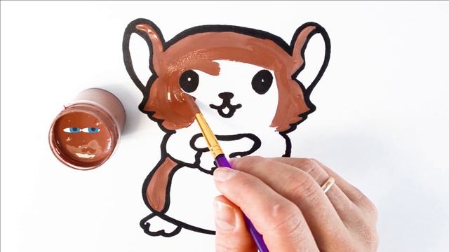 Как нарисовать ИГРУШКУ ХОМЯКА / раскраска ХОМЯЧОК для детей / Раскраски малышам смотреть онлайн