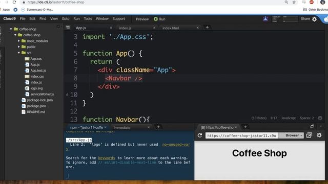 Coffee Shop React App - Part IV Pure Functional Components смотреть онлайн