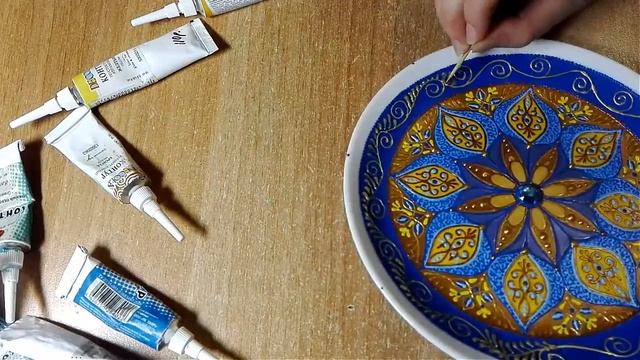 Роспись тарелки от Яны Шапран