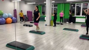 Степ аэробика . Целая связка с разучиванием