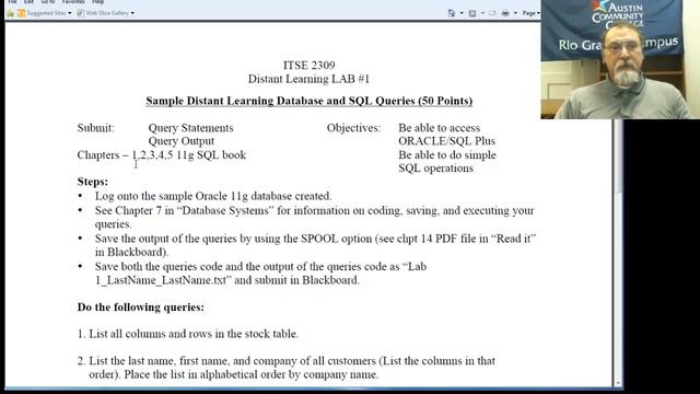 Competency 1: Upload assignments to Blackboard ITSE 2309 Database Concepts смотреть онлайн
