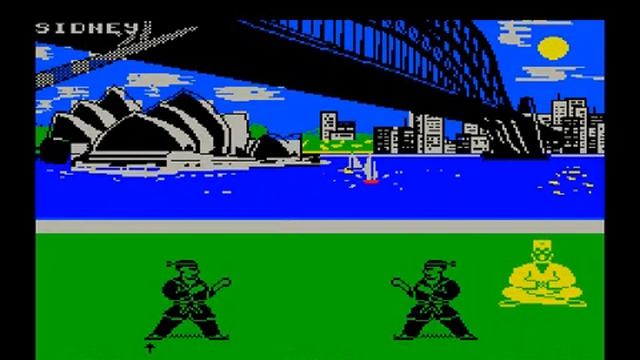 Вектор-06Ц, игра International karate (Vector 06c, International karate) смотреть онлайн