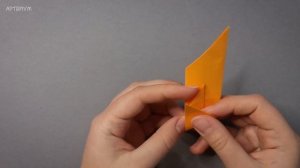 Простой оригами котик за 2 минуты! Легкое оригами из бумаги без клея ❤ Easy Origami Cat