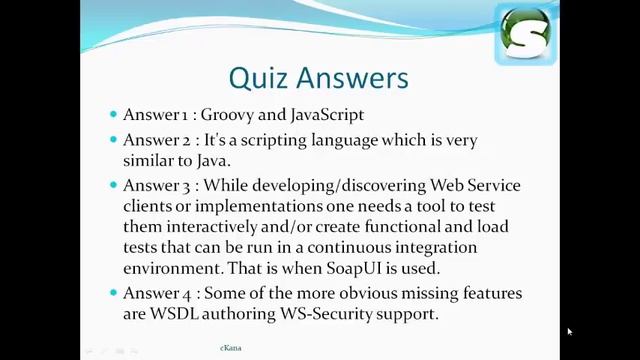 Lecture 5 Part 2 SOAPUI Overview Quiz смотреть онлайн