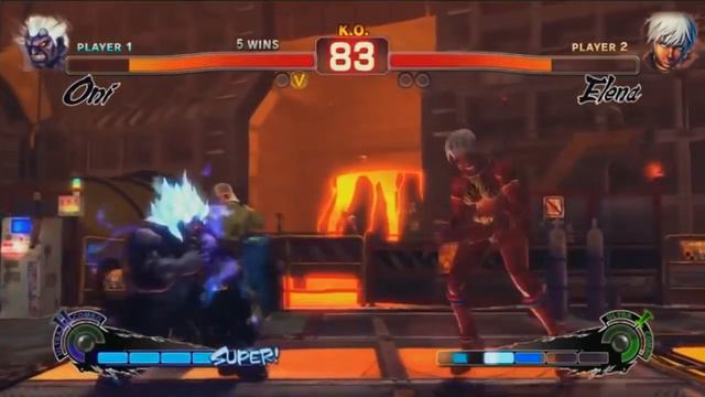 Ultra Street Fighter 4 - Oni vs. Elena at Blast Furnace смотреть онлайн