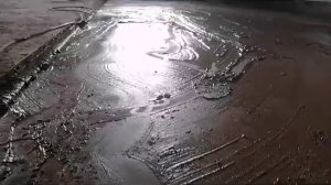 Шлифовка бетонного пола с мраморной крошкой