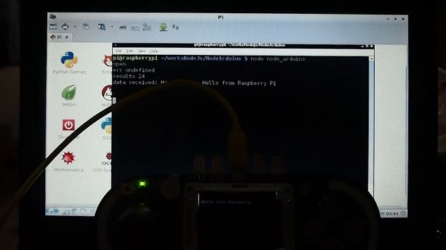 Communication between Raspberry Pi and Arduino, using Node.js смотреть онлайн