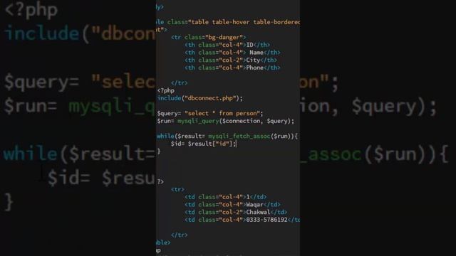 Read Data With Fetch Method From MySQL Using PHP #Short смотреть онлайн