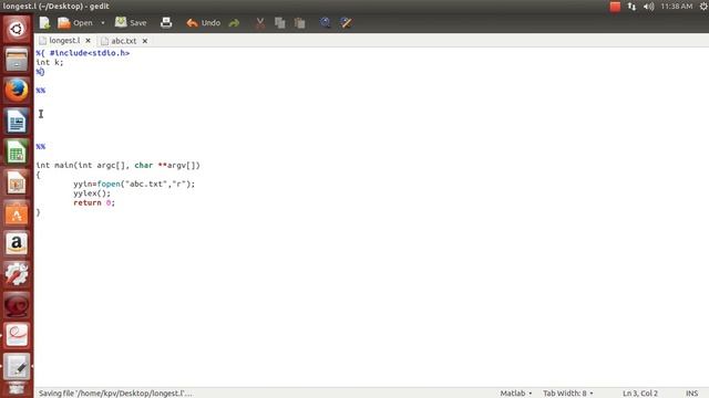 Lex Program to find the length of the largest word in the input file. смотреть онлайн