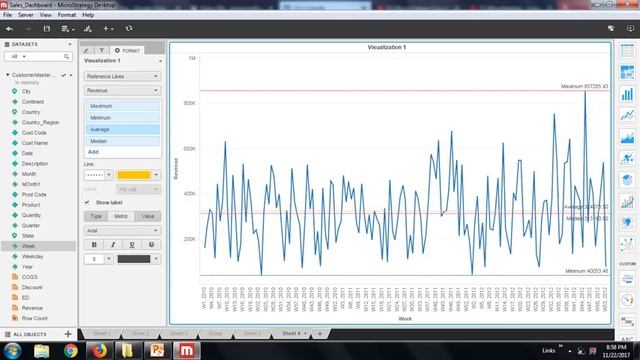 MicroStrategy Trend Line and Reference Line for Better Analysis смотреть онлайн