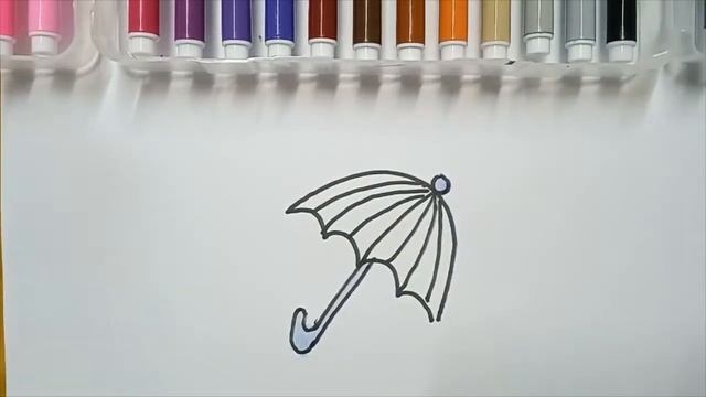 Drawing an umbrella for children / bolalar uchun soyabon chizish / Рисование Зонтик для детей смотреть онлайн