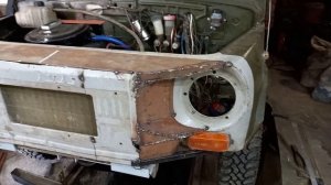 Изготовление передней облицовки (морды) ЛуАЗ 969М под радиатор ваз 2108