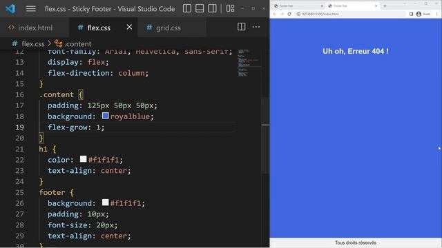 Comment coller un footer en permanence en bas de l'écran ? смотреть онлайн