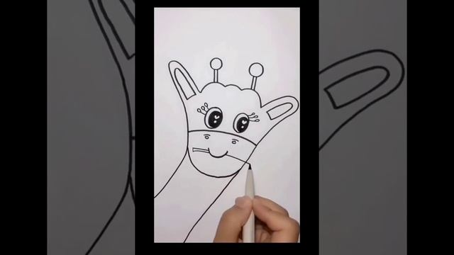 как легко нарисовать жирафа|рисуем жирафа|рисуем с детьми|рисунки для детей|рисунки поэтапно| смотреть онлайн
