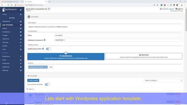 Install Portainer with Wordpress on AWS Free Tier CentOS7 смотреть онлайн