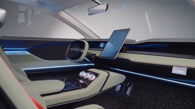 SKODA Vision 7S (2023) - Modern INTERIOR (rotating TOUCHSCREEN & AMBIENT Lights)