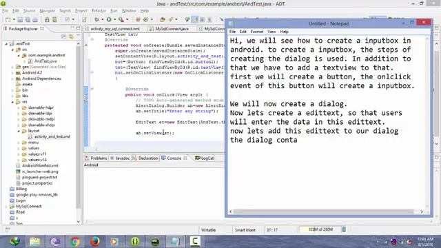 How to create input box in android android dialog смотреть онлайн