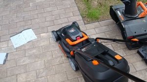 Видеообзор газонокосилки WorX. Модель WG730E.