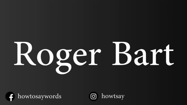 How To Pronounce Roger Bart смотреть онлайн