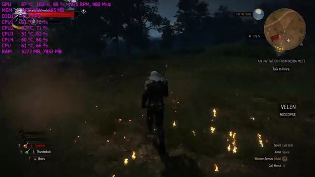 The Witcher 3 - MSI R9 380 4GB + i5-6400 Gameplay (Benchmark,Framerate Test) смотреть онлайн