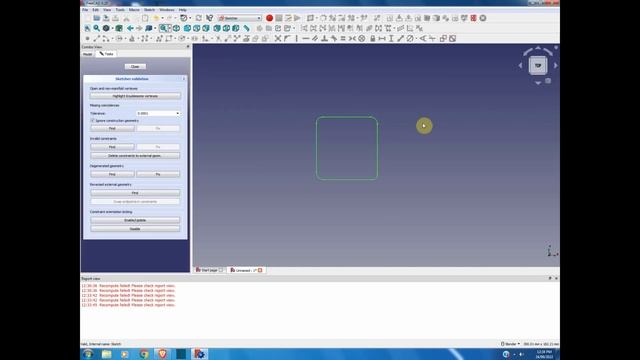 FreeCAD Sketcher Validation Tool смотреть онлайн