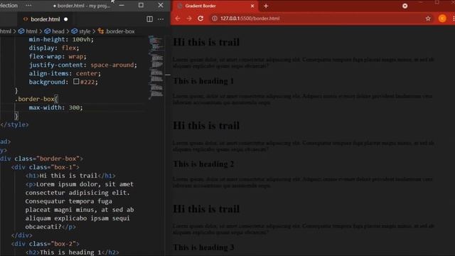 Gradient border color using HTML CSS | Beutiful card border in html page |code with dk смотреть онлайн