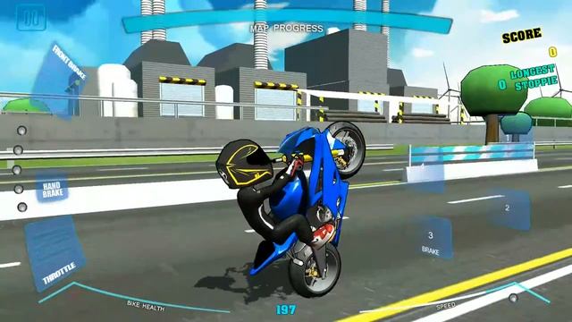 Stunt Bike Freestyle | longest wheelie Part #1 | Android-iOS Gameplay смотреть онлайн