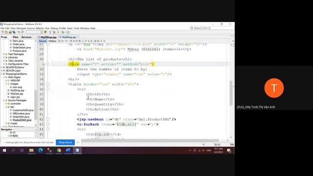 Bài 7: ShoppingCart dùng Session trong jsp/servlet смотреть онлайн