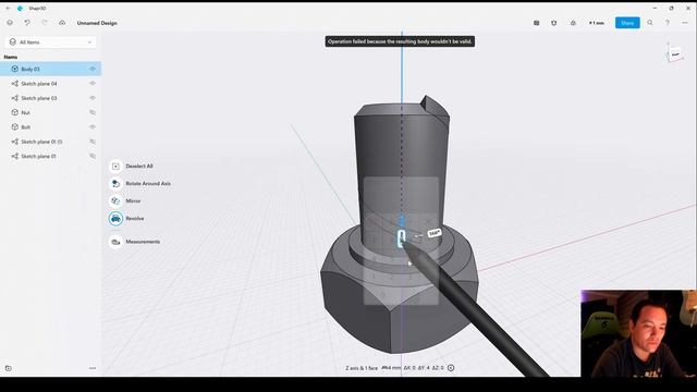 Bolt & Nut for 3D Printing in Shapr3D смотреть онлайн