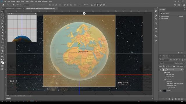 CONVERT MAP INTO GLOBE USING PHOTOSHOP смотреть онлайн