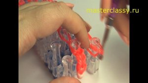 Rainbow loom. Кот на ручку из резинок. Подробное видео