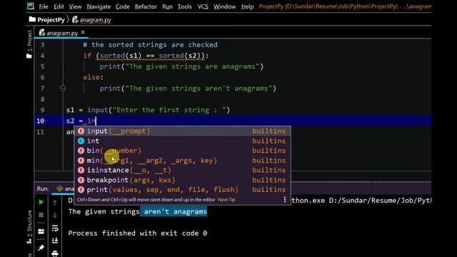 Py#6 Python Scripting - How to find Anagram strings using Sorted() - Tamil Cloudguy - In Tamil смотреть онлайн