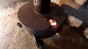 Печь на отработке СВОИМИ РУКАМИ. ПЕРВЫЙ ЗАПУСК!