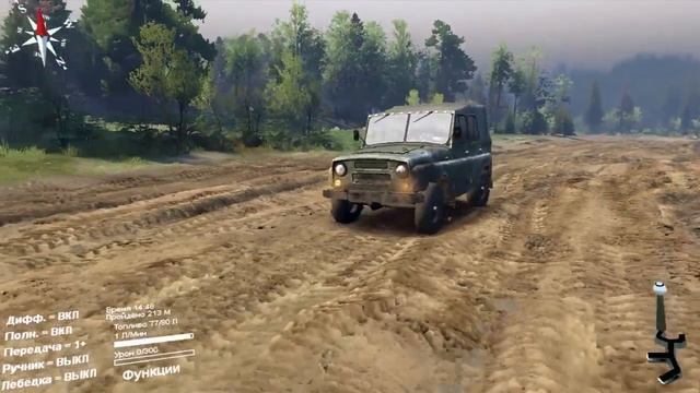 [SpinTires]Покатушки на Уазике по грязевым ваннам смотреть онлайн