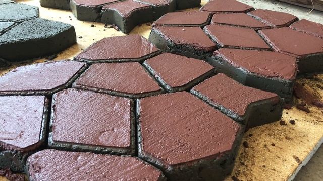 Делаем садовую дорожку из бетона своими руками с пигментом. смотреть онлайн