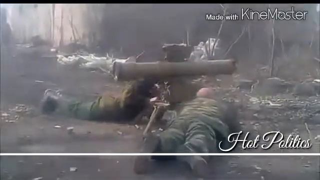 Донецк Ополчения стреляет огнём из ПТУР смотреть онлайн
