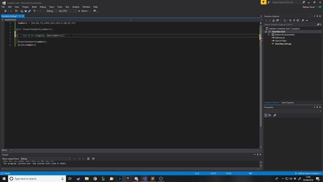 Python Sort Algorithms - Insertion Sort смотреть онлайн