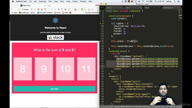 [React js] Project Game : Adding the dynamic behavior to our new Child! смотреть онлайн