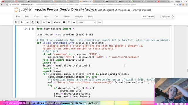 Live Coding w/Apache Spark - ASF Diversity data collection continued смотреть онлайн