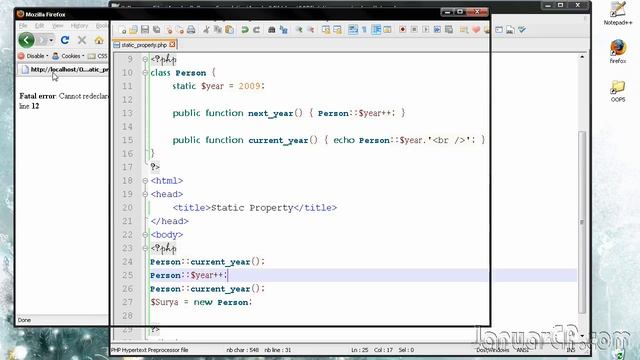 OOP PHP #11: properti static смотреть онлайн
