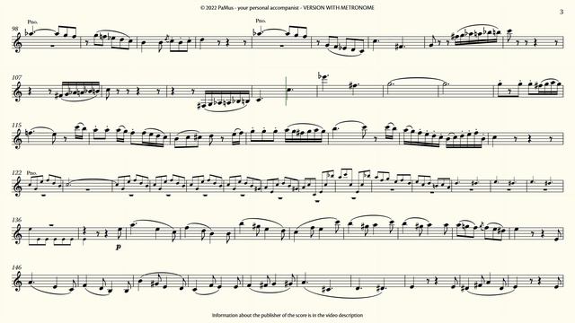 W. A. Mozart: Clarinet Concerto in A major transposed in Bb 3rd mvt Piano accompaniment 440Hz смотреть онлайн