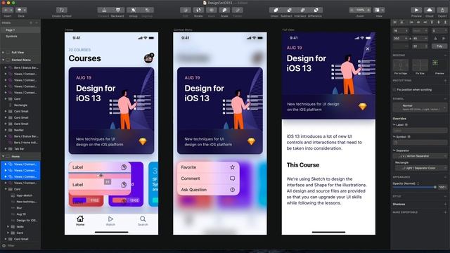 Design for iOS 13: UI Kit in Sketch смотреть онлайн
