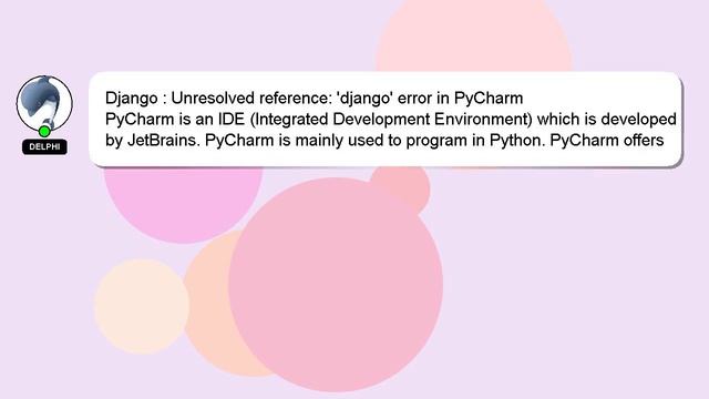 Django : Unresolved reference: 'django' error in PyCharm смотреть онлайн