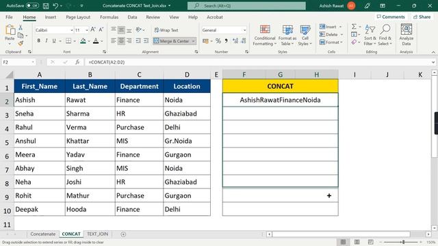 CONCATENATE vs CONCAT vs TEXT JOIN Formula in Excel 2022 | Concatenate | Concat | Text Join смотреть онлайн