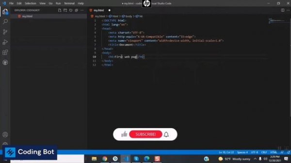 How to run html file on Visual Studio Code 2022 | html on visual studio code